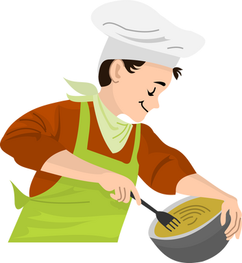 Man Cooking Illustration